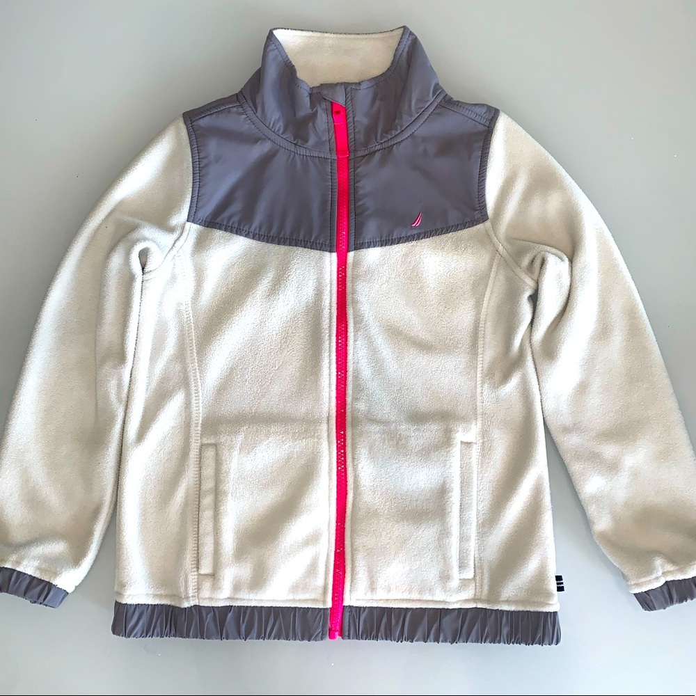 Girls Nautica zip up fleece jacket